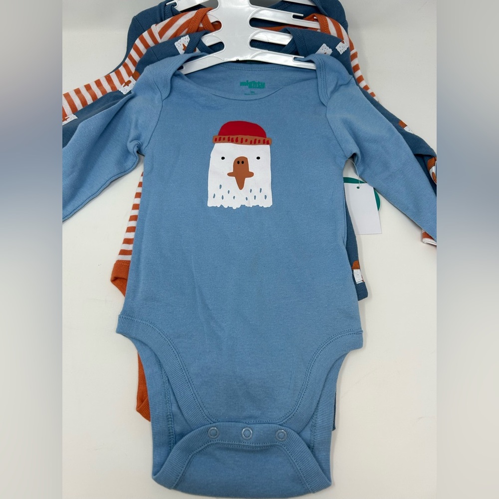 NWT Mighty Goods 4 pack 18M Toddler Long Sleeve Bodysuit Onesies